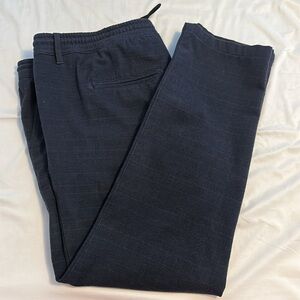 C&A plaid straight leg pants with drawstrings size XXL blue brown